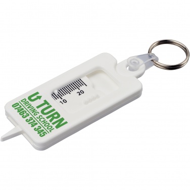 Logo trade corporate gifts picture of: Kym recycled tyre tread check keychain