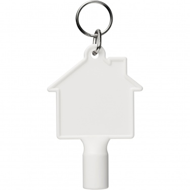 Logotrade promotional product image of: Maximilian house-shaped recycled utility key keychain