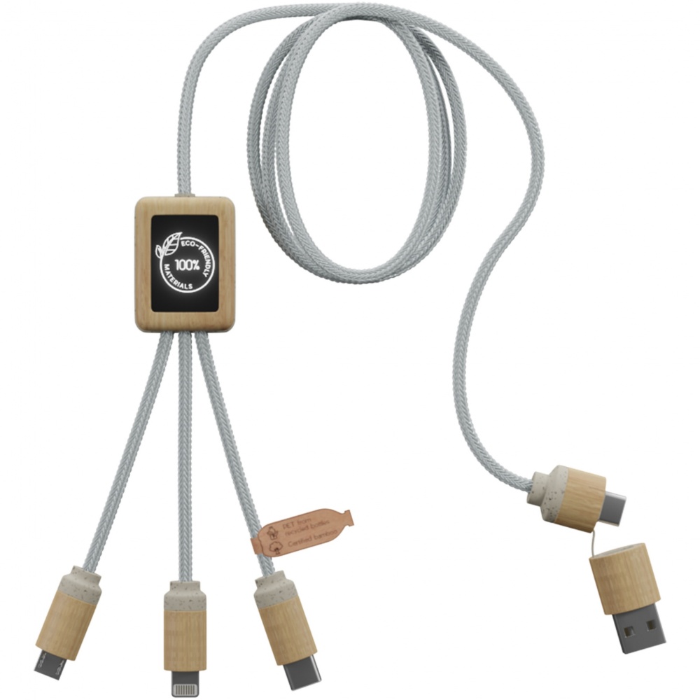 Logo trade business gifts image of: SCX.design C49 5-in-1 charging cable