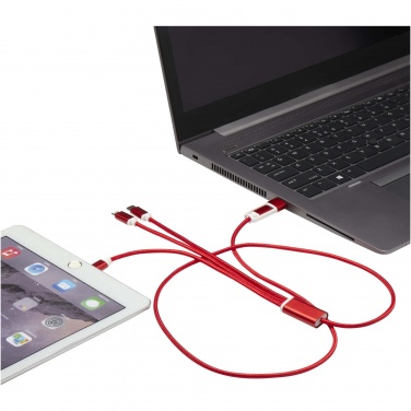 Logotrade promotional gift picture of: Versatile 5-1 recycled aluminium charging cable