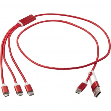 Logo trade promotional product photo of: Versatile 5-1 recycled aluminium charging cable