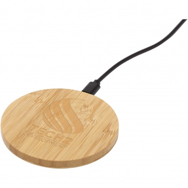 Logotrade corporate gift image of: Essence 15W bamboo wireless charging pad