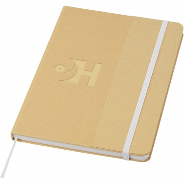 Logo trade promotional gift photo of: Nelida A5 recycled cardboard hard cover notebook