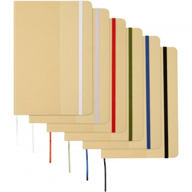 Logo trade promotional giveaways picture of: Nelida A5 recycled cardboard hard cover notebook