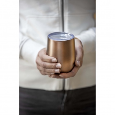 Logo trade corporate gifts image of: Corzo 350 ml RCS certified recycled stainless steel copper vacuum insulated cup