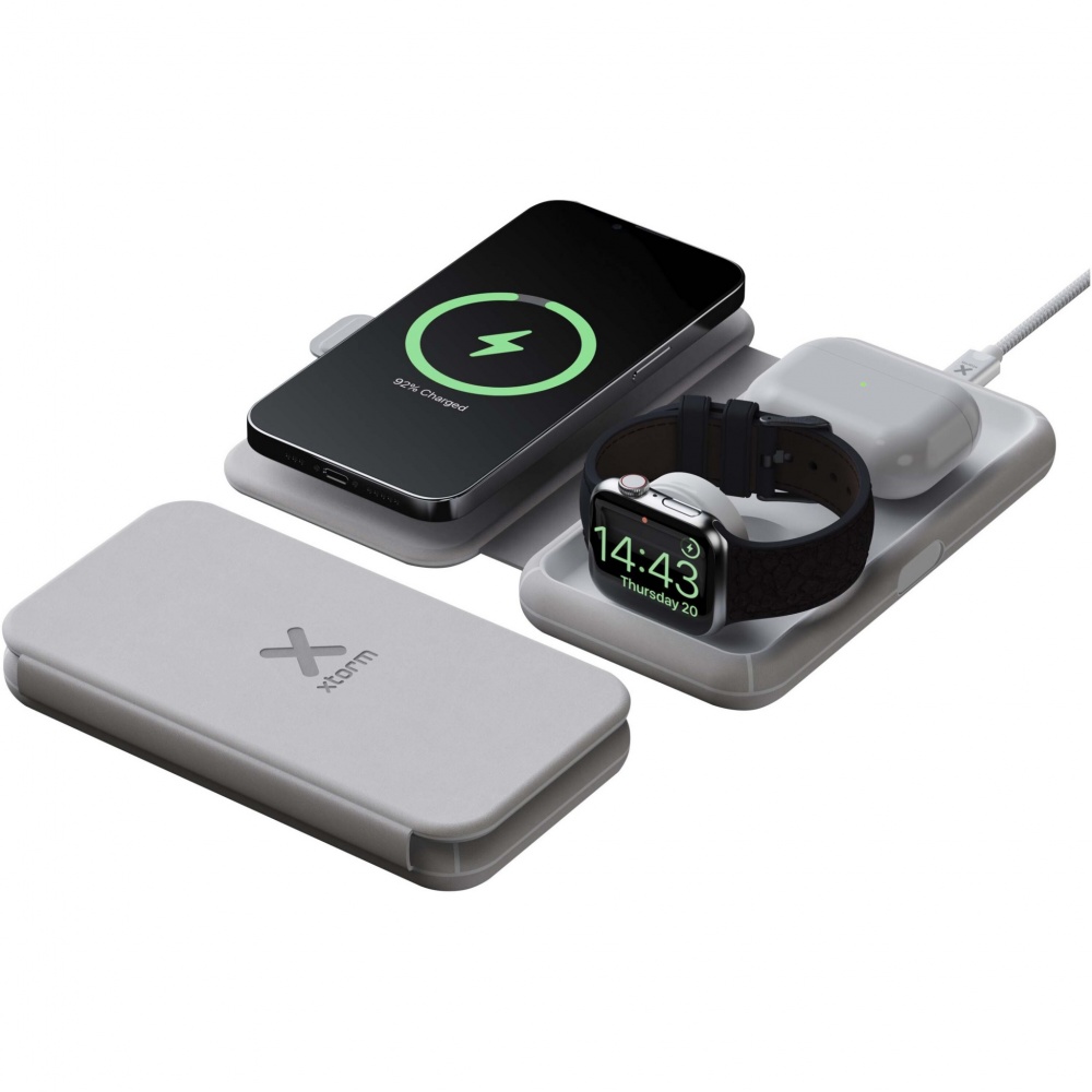 Logotrade promotional items photo of: Xtorm XWF31 15W foldable 3-in-1 wireless travel charger