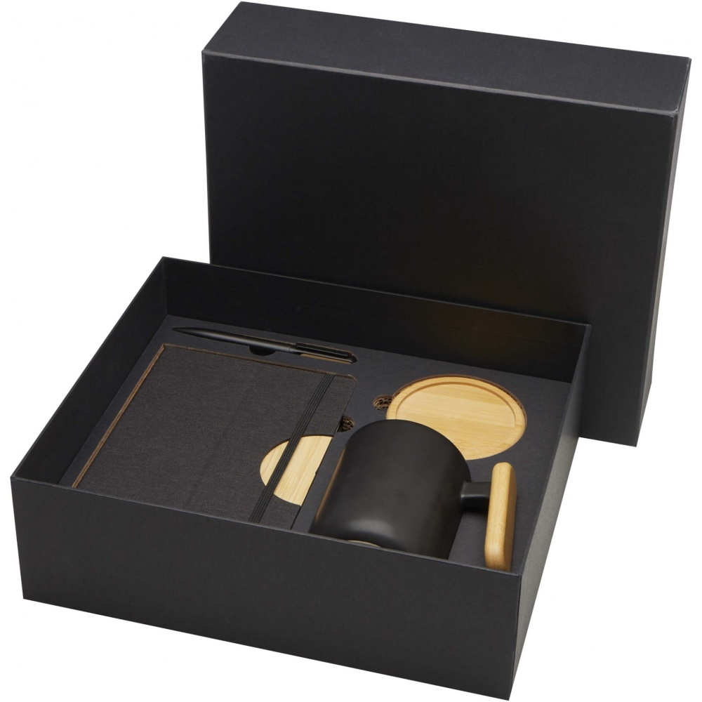 Logo trade promotional merchandise image of: Laura A5 hard cover notebook and ballpoint pen gift set