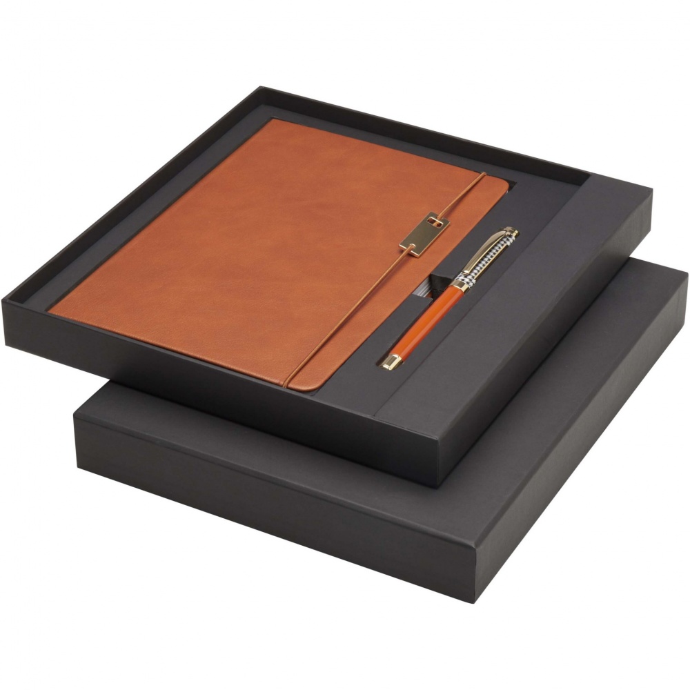 Logo trade promotional item photo of: Legato A5 notebook and rollerball pen set 