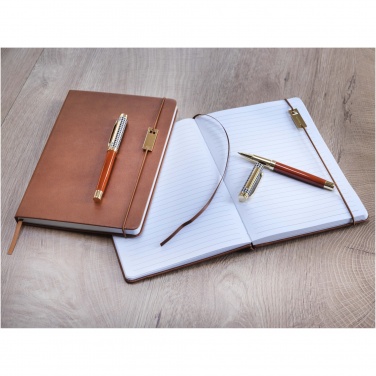 Logo trade corporate gift photo of: Legato A5 notebook and rollerball pen set 