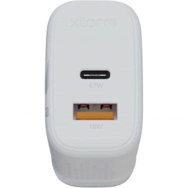 Logo trade promotional merchandise photo of: Xtorm XEC067G GaN² Ultra 67W wall charger - UK plug