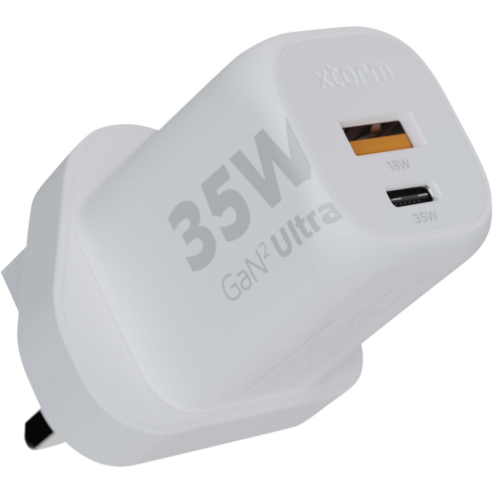 Logo trade promotional items picture of: Xtorm XEC035 GaN² Ultra 35W wall charger - UK plug