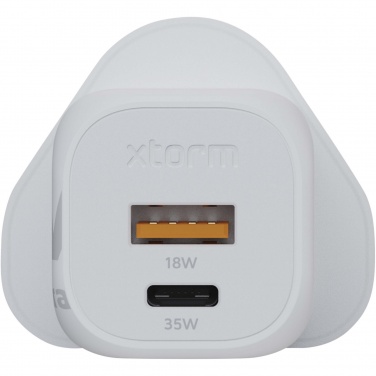 Logotrade promotional product picture of: Xtorm XEC035 GaN² Ultra 35W wall charger - UK plug