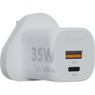 Logotrade promotional giveaway picture of: Xtorm XEC035 GaN² Ultra 35W wall charger - UK plug