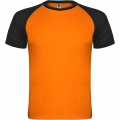 Indianapolis short sleeve unisex sports t-shirt, Fluor Orange / Solid black