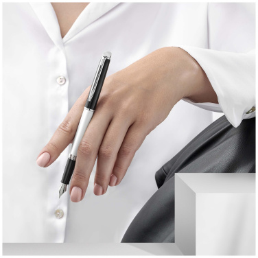 Logo trade promotional giveaways image of: Hemisphere colour blocking fountain pen with palladium trim