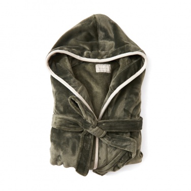 Logo trade promotional giveaways picture of: VINGA Louis luxury plush GRS RPET robe size S-M