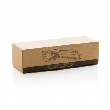 Logotrade business gift image of: RCS certified recycled plastic Auto retract safety knife