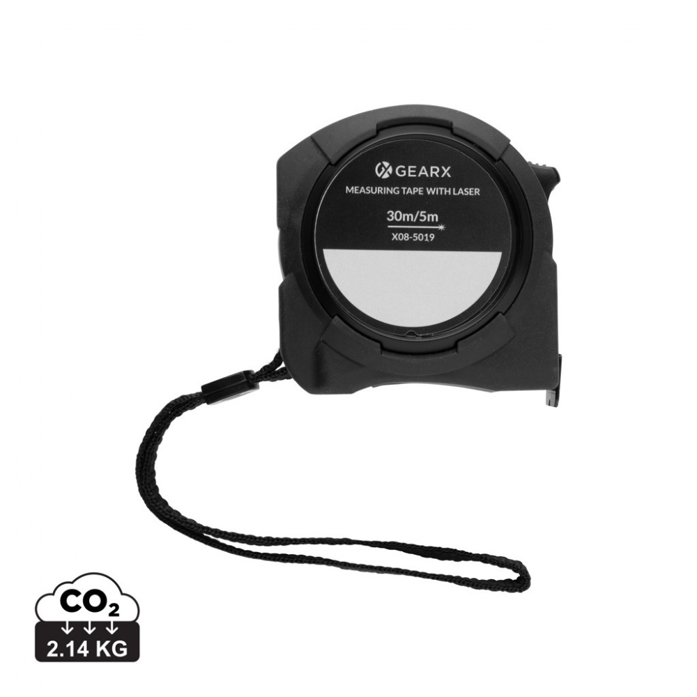 Logo trade promotional items image of: Gear X measuring 5M tape with 30M laser