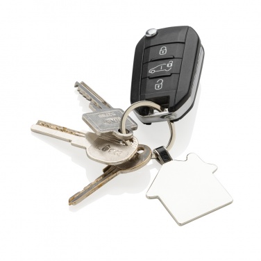 Logo trade promotional products image of: RCS recycled zinc alloy house keyring