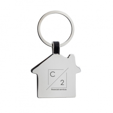 Logo trade promotional merchandise photo of: RCS recycled zinc alloy house keyring