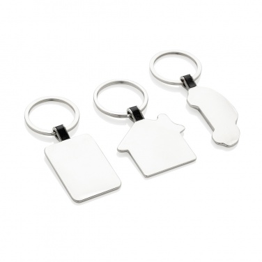 Logotrade promotional merchandise picture of: RCS recycled zinc alloy rectangle keyring