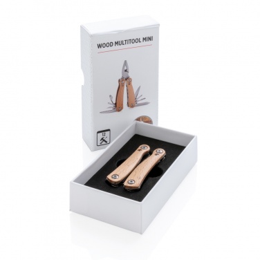 Logo trade promotional gift photo of: Wood multitool mini