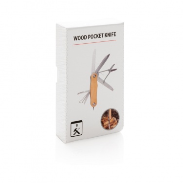 Logo trade promotional product photo of: Wood pocket knife