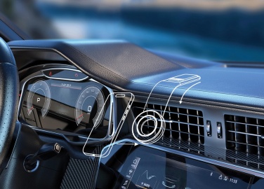 Logo trade corporate gifts picture of: DriveGrip RCS recycled plastic universal magnetic car holder