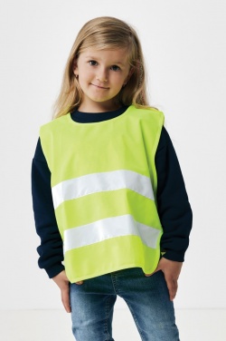 Logo trade business gifts image of: GRS recycled PET high-visibility safety vest 3-6 years