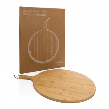 Logo trade business gifts image of: Ukiyo bamboo round serving board