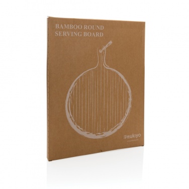 Logo trade promotional giveaway photo of: Ukiyo bamboo round serving board