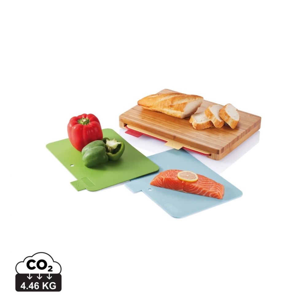 Logotrade promotional giveaway image of: Cutting board with 4pcs hygienic boards
