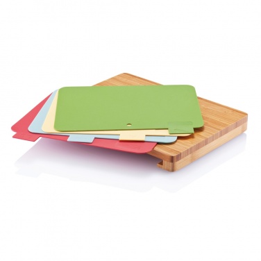 Logo trade business gifts image of: Cutting board with 4pcs hygienic boards