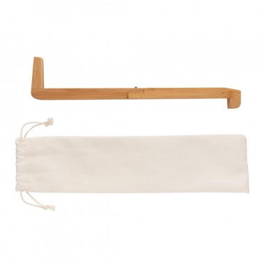 Logo trade promotional giveaways image of: Bamboo portable laptop stand