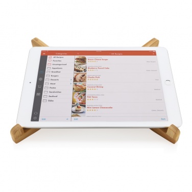 Logotrade promotional products photo of: Bamboo portable laptop stand