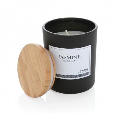Logo trade promotional giveaway photo of: Ukiyo deluxe scented candle with bamboo lid