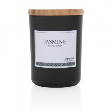Logo trade promotional giveaway photo of: Ukiyo deluxe scented candle with bamboo lid