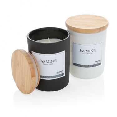 Logo trade advertising products image of: Ukiyo deluxe scented candle with bamboo lid