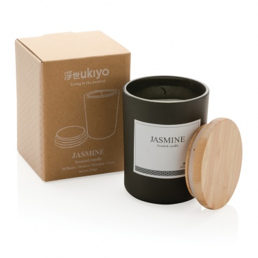 Logotrade promotional items photo of: Ukiyo deluxe scented candle with bamboo lid