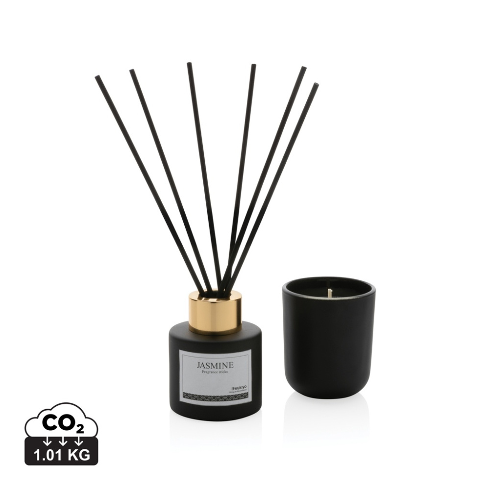 Logo trade corporate gifts image of: Ukiyo candle and fragrance sticks gift set
