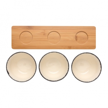 Logotrade corporate gift picture of: Ukiyo 3pc serving bowl set with bamboo tray