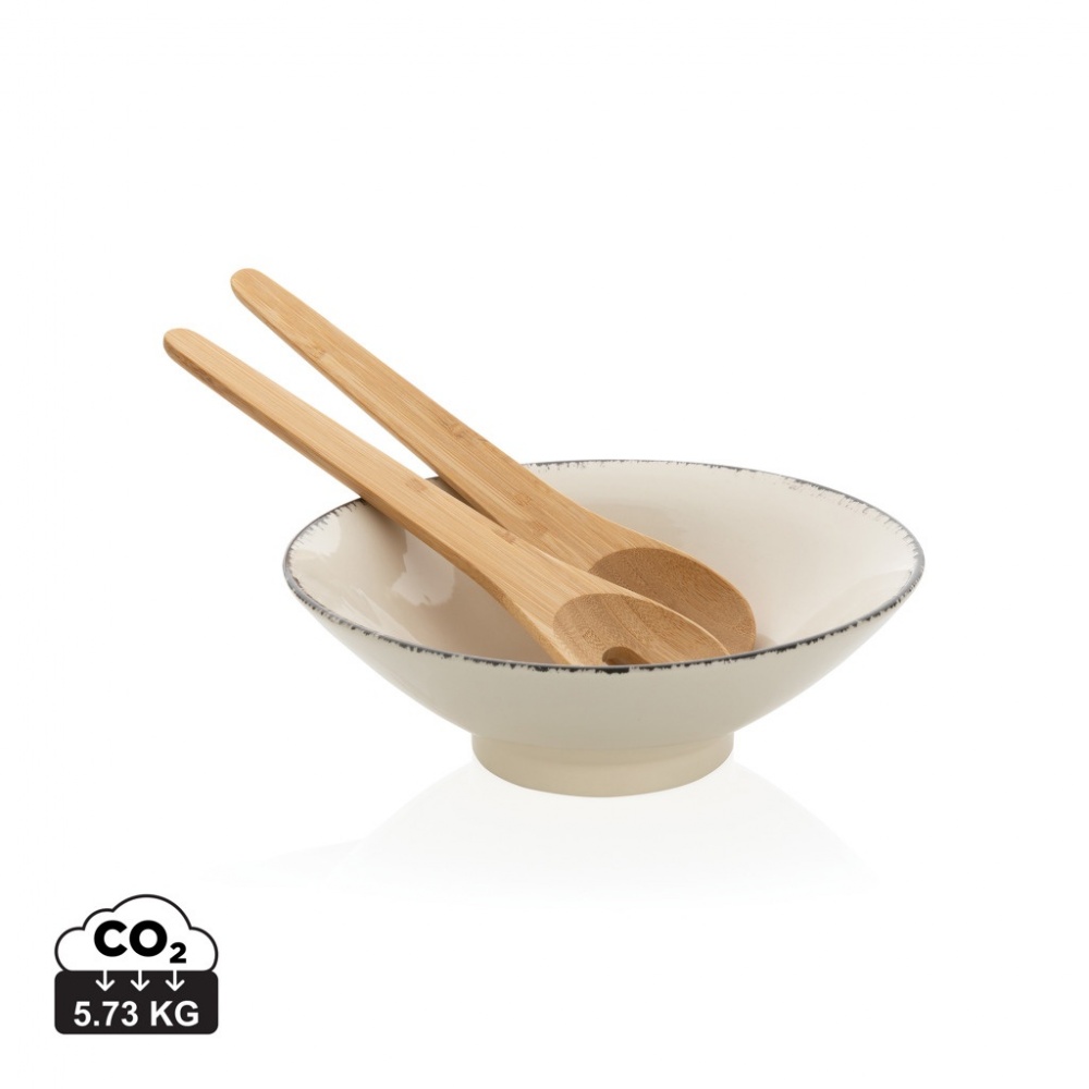 Logotrade promotional product picture of: Ukiyo salad bowl with bamboo salad server