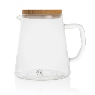 Logotrade promotional gift picture of: Ukiyo borosilicate glass carafe with bamboo lid 1.2L