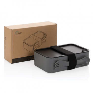 Logotrade promotional item picture of: GRS recycled PP lunch box with spork