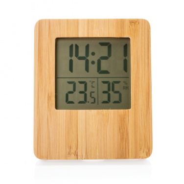 Logo trade promotional items image of: Bamboo weather station