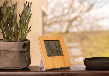 Logotrade corporate gift image of: Bamboo weather station