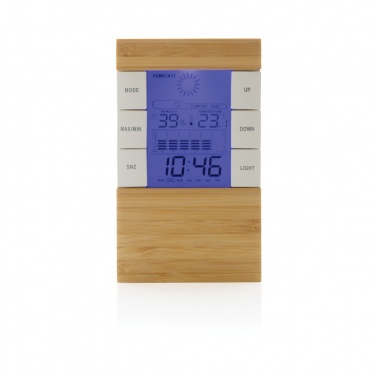 Logotrade promotional gift image of: Utah RCS rplastic and bamboo weather station