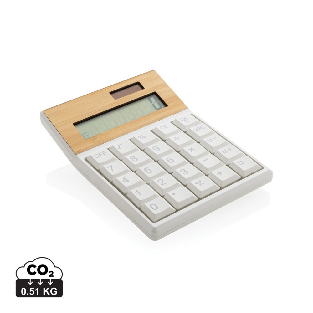 Logotrade promotional merchandise picture of: Utah RCS recycled plastic and  bamboo calculator