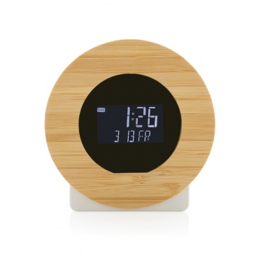 Logotrade corporate gifts photo of: Utah RCS rplastic and bamboo LCD desk clock