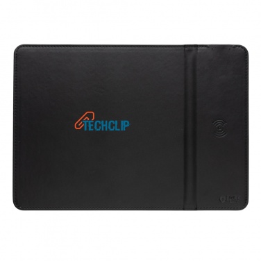 Logo trade advertising product photo of: Swiss Peak RCS recycled PU 10W wireless charging mousepad
